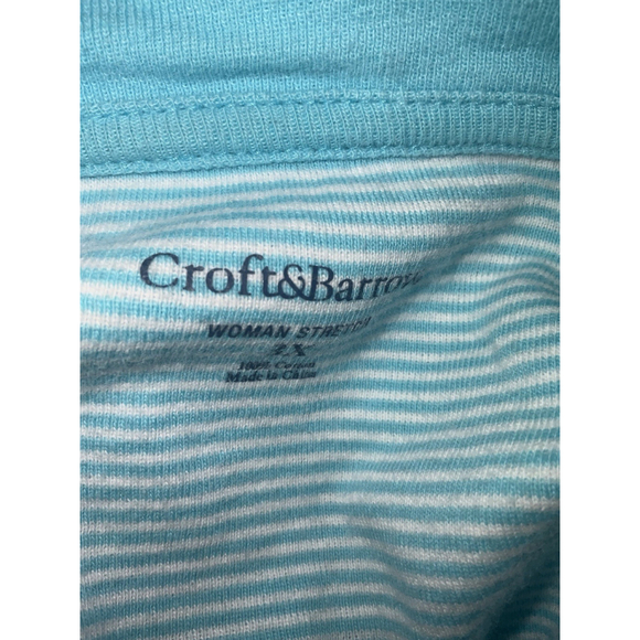 womens croft and Barrow Striped Short Sleeve Shirt Size 3XL - Picture 7 of 8